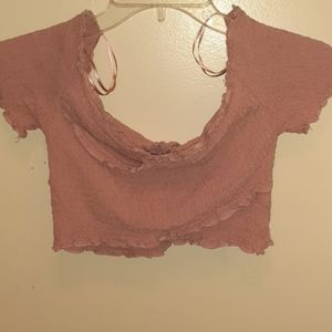 Off shoulder crop top